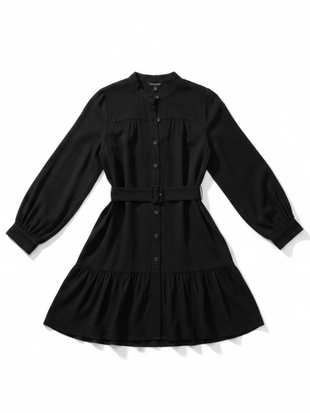 Black Belted Tunic Top XL womens Banana Republic Factory Mini dress NEW